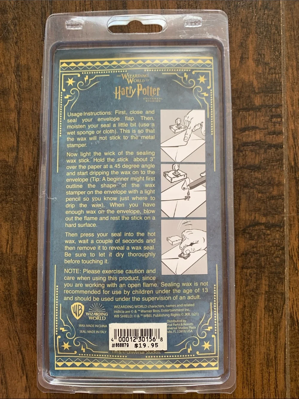 Harry Potter Gryffindor Wax Seal Kit - Red & Black